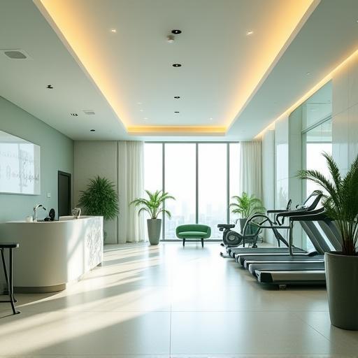 Modern and welcoming interior of Emirates Wellness Hub with advanced equipment